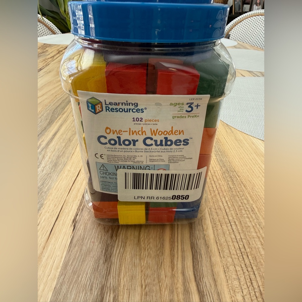 Learning Resources Vibrant Wooden Cubes Set